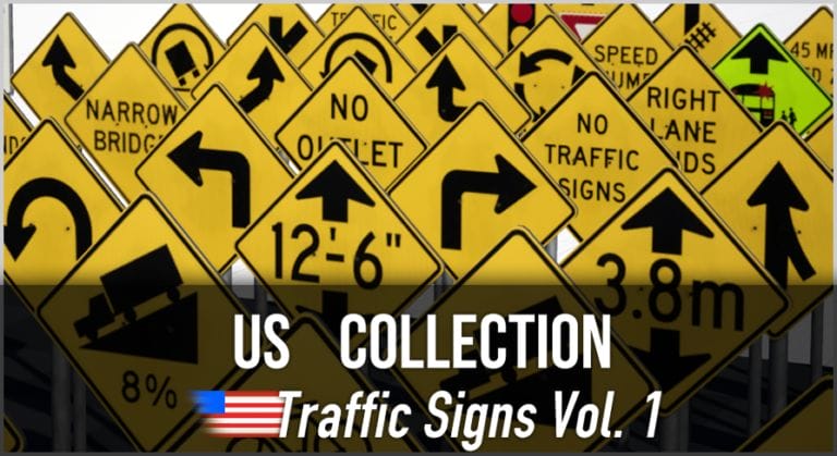 US Collection: 3D Traffic Signs Vol. 1 - Bild