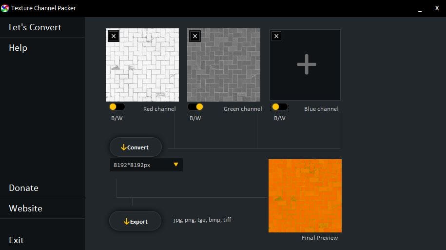 Texture Channel Packer - Converter App