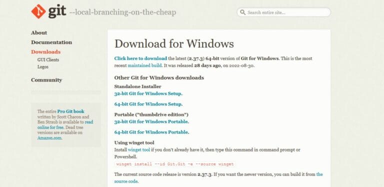 Stable Diffusion Installations Tutorial - GIT Website