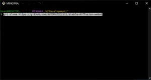 Stable Diffusion Installations Tutorial - GIT Bash URL